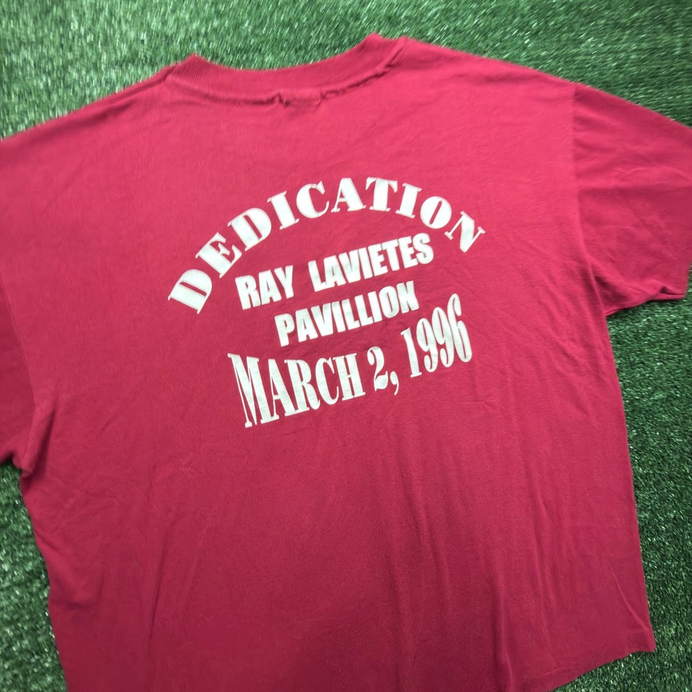 Vintage 90s Harvard Basketball Alumni Ray Lavietes Pavillion T-Shirt Red XL 1996